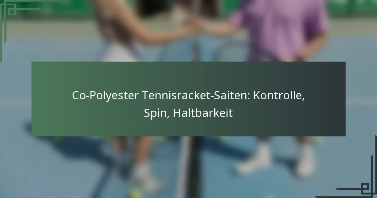 Co-Polyester Tennisracket-Saiten: Kontrolle, Spin, Haltbarkeit