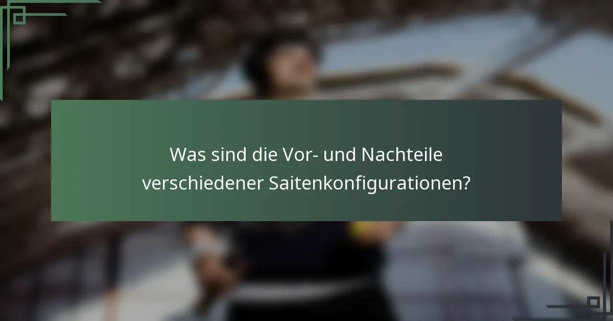 Was sind die Vor- und Nachteile verschiedener Saitenkonfigurationen?
