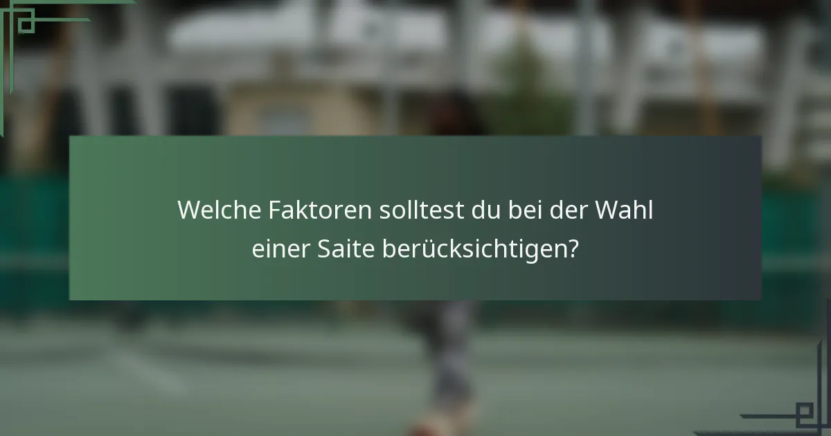 Welche Faktoren solltest du bei der Wahl einer Saite berücksichtigen?